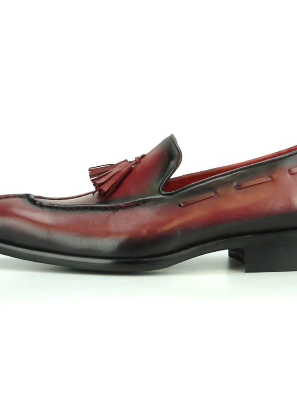 FI-8701 Burgundy Leather Slip on with Tassel Fiesso by Aurelio Garcia